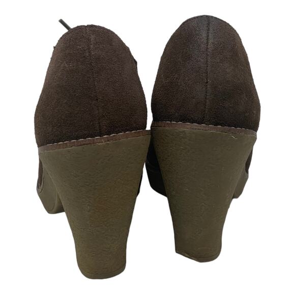 Sam Edelman Willie Brown Suede Lace-Up High Heel Oxford Pump 7.5 M - Picture 12 of 14